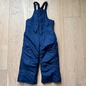 Gap Navy Blue Snow Pants Bib Style Size 3 Insulated Fleece Lined Toddler Kids